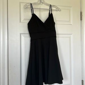 Short black Francesca’s dress.